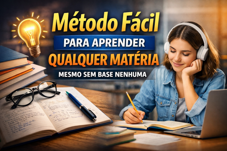 Método fácil para aprender qualquer matéria mesmo sem base nenhuma