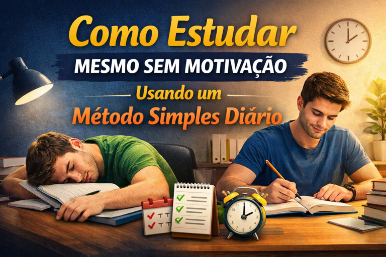 Como estudar mesmo sem motivação usando um método simples diário