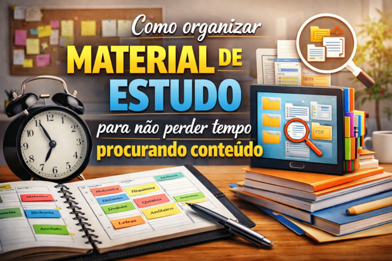 Como organizar material de estudo para não perder tempo procurando conteúdo